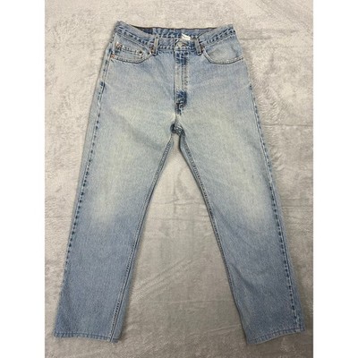 Vintage 90s Levi's 505 Regular Fit Straight Leg Light Wash 34x32 (Fits 32x30) *