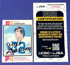 Walt Garrison Signed 1973 Topps #421 Football Card JSA COA CI09646