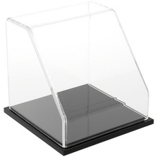 Plymor Clear Acrylic Slanted Front Display Case with Black Base, 6" x 6" x 6"