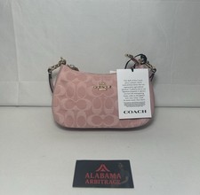 COACH Teri Mini Crossbody Bag in Signature Denim Light Pink Brand New with Tag