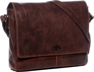 SID & VAIN Große Laptoptasche Messenger Bag Echt Leder - 15 Zoll Laptop Business
