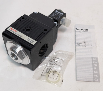 Rexroth FD:204 CNC Master Air Dump Valve/Directional Poppet Assy 0821300932, 24V