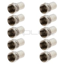 Twist-On F-Type Connector for RG-6 Coax Cable Plug End Connector for RG6 10PCS