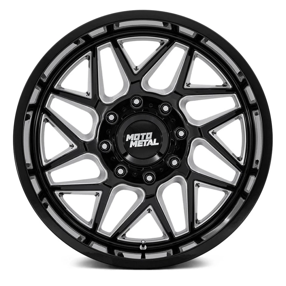 Moto Metal MO812 TURBINE Wheel 20x9 (20, 8x165.1, 125.1) Black Single Rim Foto 2 de 3