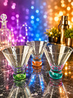 Set of 3 multicolored Dansk Spectra cocktail glasses — photo 1