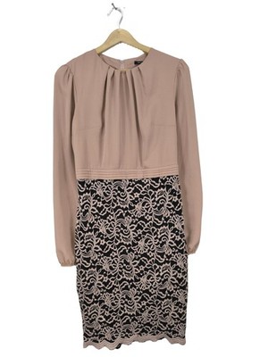 ORSAY Langarmkleid Damen Kleid Gr. DE 38 wollweiß Casual-Look