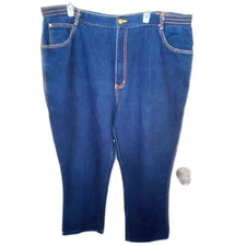 Gitano Carpi Jeans Women's Waist Sz 40 Blue Denim 100% Cotton Elastic High Rise