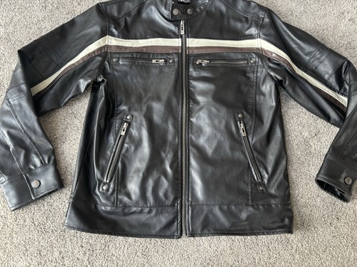 Point Zero Motorcycle Riding Jacket Mens Small Black Y2K 2000s Biker Grunge Punk - Picture 2 of 16