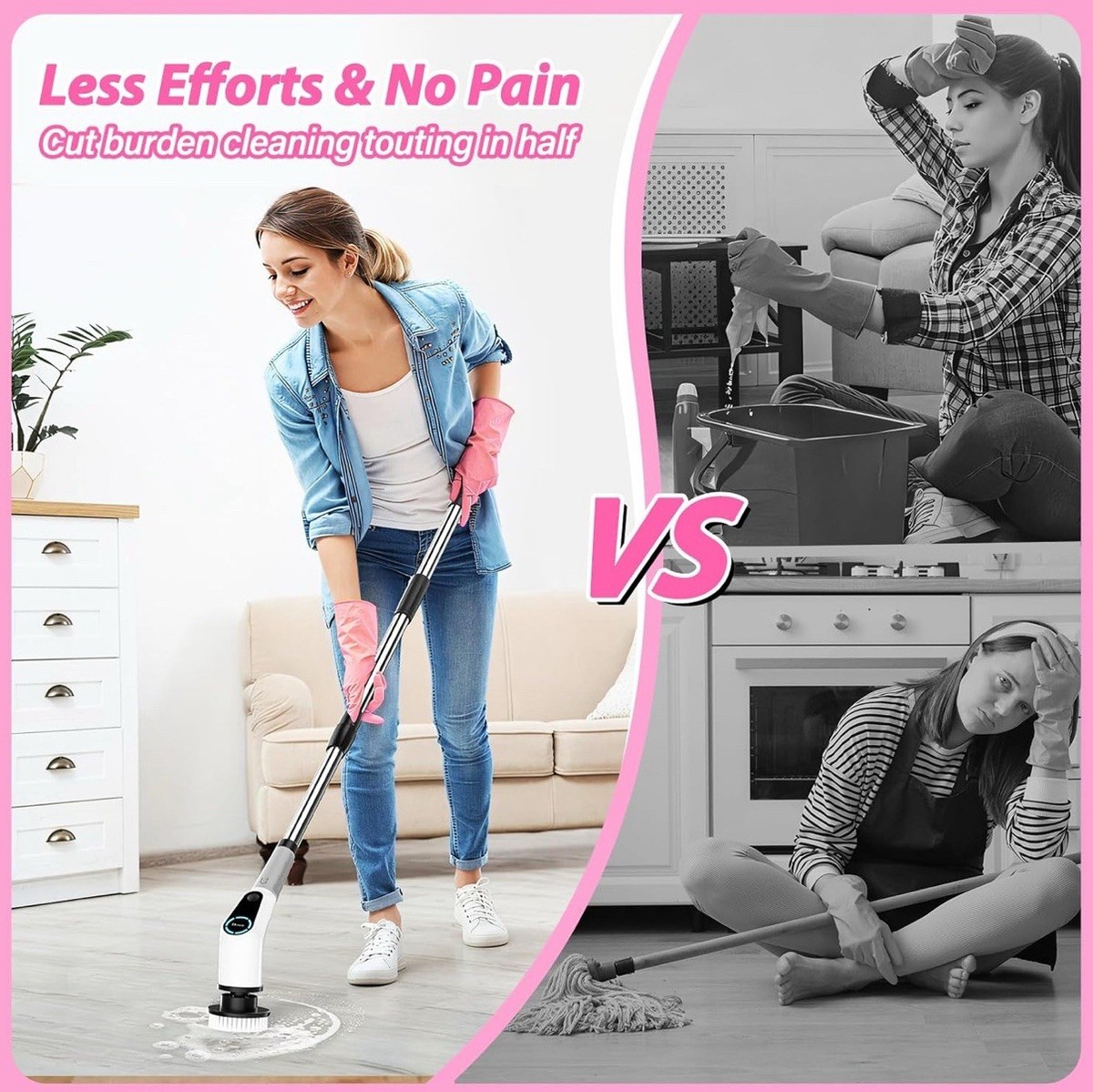 Extendable Electric Cleaning Brush with Adjustable Speeds