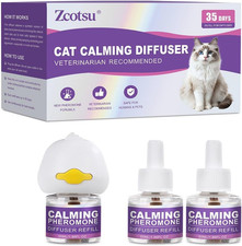 Cat Calming Diffuser Refill Kit - 35 Days Pheromone Formula to Relieve Stress