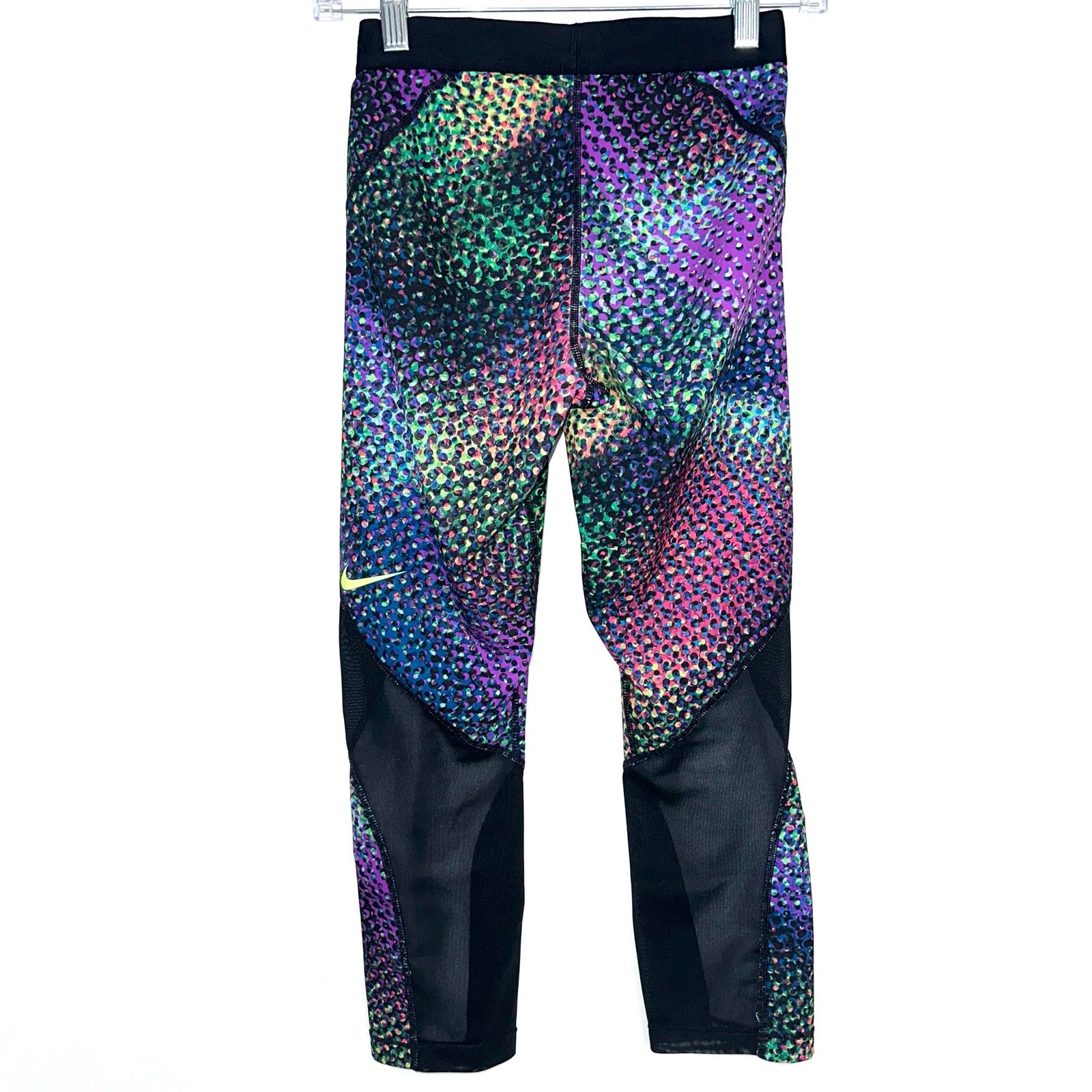 Nike Pro HyperCool Multicolor Pattern Mesh Capri … - image 9