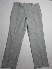 Tommy Hilfiger Dress Pants Men's 36x30 White Black Houndstooth Stretch Formal