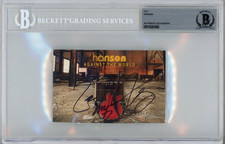 HANSON FULL BAND SIGNED AUTOGRAPH Against the World Album Card Beckett BAS COA