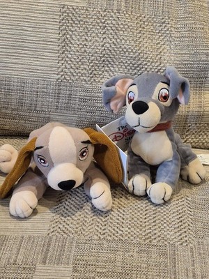 Lady And The Tramp Disney Store 8 Zoll Beanie Stofftier Neu mit Etikett Vintage