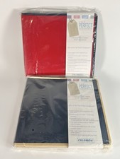 The Perfect Scrapbook Lot Of 2 8x8 Fabulous Faux Leather Colorbok Red Navy Blue