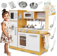 Cucina Giocattolo per Bambini in Legno Con Luci LED - Cucina Educativa Con Forno