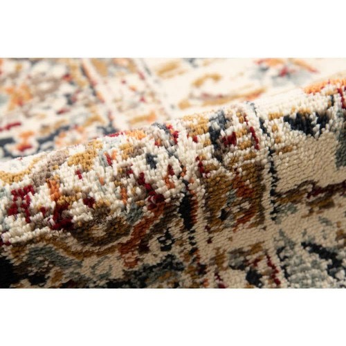 Allure 8 x 10 Ivory/Navy Blue Medallion Pattern Area Rug for High Traffic Living - Picture 5 of 7