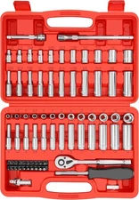 YIYITOOLS 74 Pcs 1/4" Drive Socket Set,1/4-Inch Master One Size 