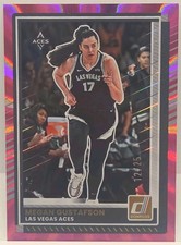 MEGAN GUSTAFSON 2025-26 DONRUSS WNBA PINK LASER LAS VEGAS ACES #/25 
