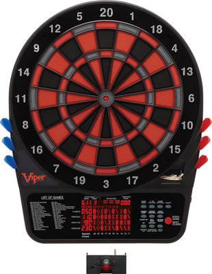 Viper 800 Electronic Dartboard, Extended Scoreboard for Spanish Cricket, Regulat