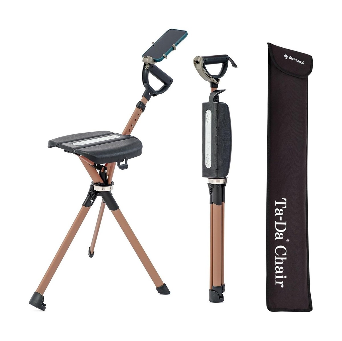 STEP2GOLD Ta-Da Chair Series 2 PRO MAX - Walking Cane with Seat
