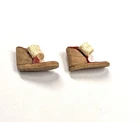 Vintage Barbie - Picnic Set #967 Cork Wedges w/ Woven Strap & Red Insoles