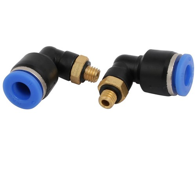 #ad 6mm x M5 Pneumatic Air Connectors Elbow Tube Quick Fixing Fittings 2pcs $15.51