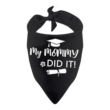 My Mommy Did It Graduation Dog Bandana Pet Announcement Triangle Bib Scarf