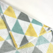 Little Miracles Yellow Gray Aqua White Triangle Baby Blanket Soft Costco