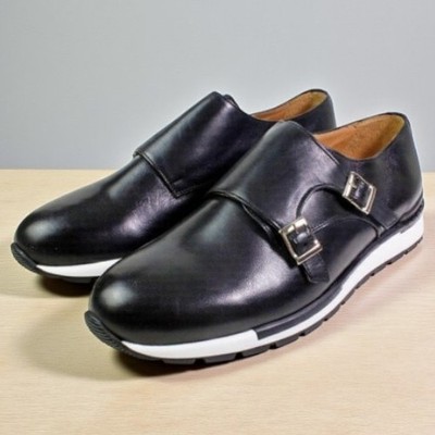 Ivan Troy Boris Black Italian Leather Sneaker for Men's / Made in Italy