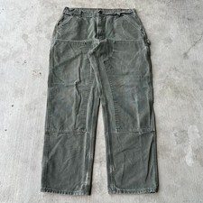 Vintage Y2K Carhartt green double knee work wear carpenter pants