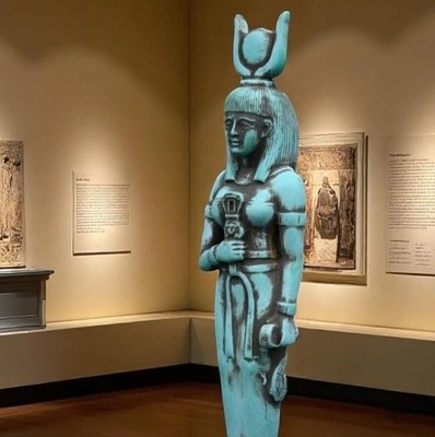 Rare Egyptian Artifacts Of Authentic Pharaonic Statue Of Egyptian Goddess Hathor