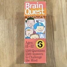 Brain Quest Grade 6 Revised 3rd Edition Ages 11-12 1,500 Questions Cards