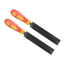 2pcs Metal Taper Files File 6" 260x28mm Cut Mill Hand Rasp with Non-slip Handle