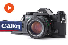  MINT Canon AE-1 program Black New FD NFD 50mm F1.4 SLR Film Camera From Japan