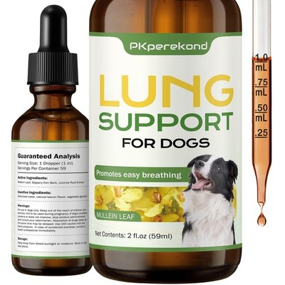 Lung Support for Dogs - Cough & Respiratory Health Support for Breathing - Im...