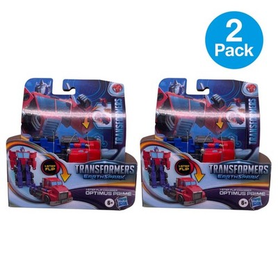 Transformers EarthSpark Optimus Prime 1-Step Flip 2 Pack New