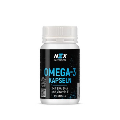 Omega 3 Fischöl 120 Kapseln 879mg EPA DHA Vitamin E für Herz Gerhin - NEX