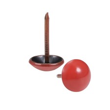 25Pcs Upholstery Nails Tacks 11mm Red Round Head 17mm Length Thumb Push Pins