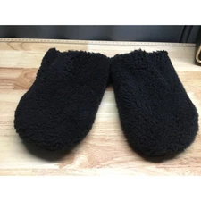 Top Moda Slippers Womens 7 Black Faux Fur Slip-On Shearling Indoor Comfort Mules