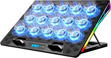 Laptop Cooling Pad, Gaming Laptop Fan Cooling Pad with 15 Quiet Fans, RGB Laptop