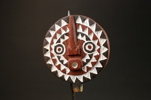 African BWA Bobo Mask Hand-Carved Black and White Wooden Wall Hanging-G3052 - Picture 23 of 24