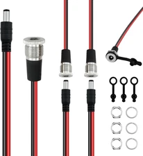 3 Sets 5.5 X 2.5 MM 10A DC Power Jack Socket Threaded Female Mount Connector Ada