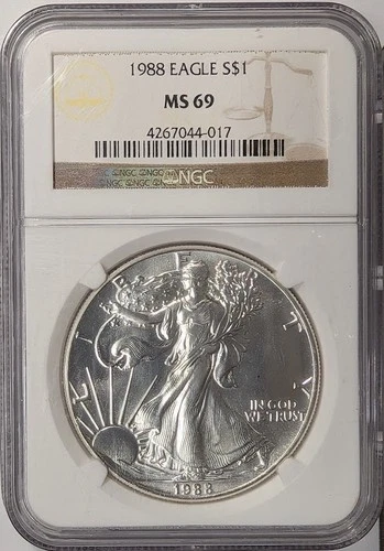 1988 American Silver Eagle - NGC MS69 - A873
