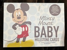 Disney Mickey Mouse First Year Baby Milestone Cards New / Open Box