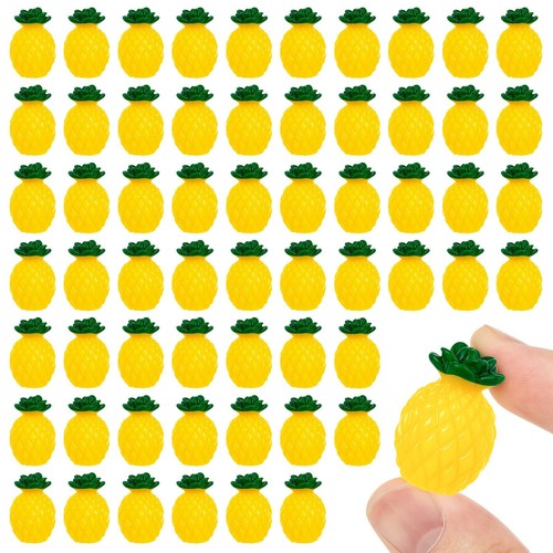 CLESDF 60Pcs Mini Resin Pineapple, Artificial Tiny Pineapple Figurines, Fake ...