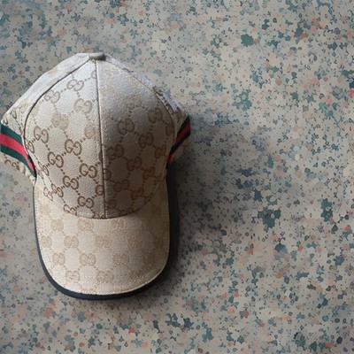 Gucci Beige Brown GG Baseball Cap