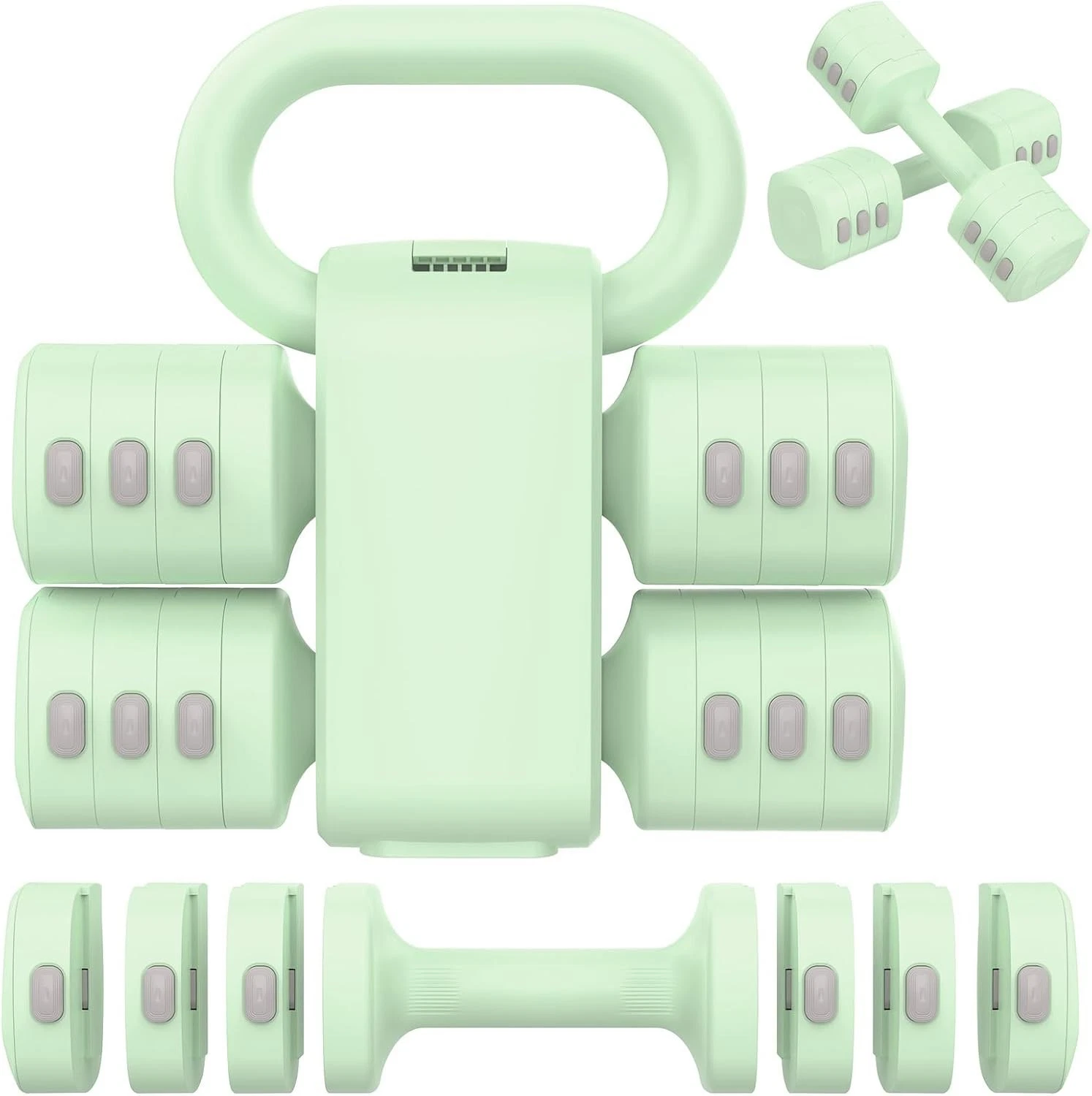 2-in-1 Adjustable Dumbbells Set 4 Levels Weight Dumbbells Set Women Men Each