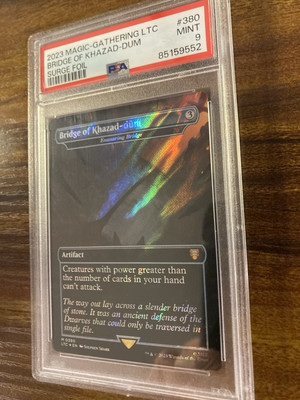 MTG✨BRIDGE OF KHAZAD-DUM (Ensnaring Bridge) SURGE FOIL✨LTC PSA 9
