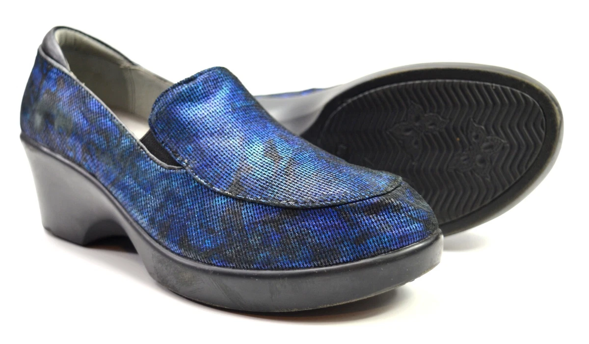 ALEGRIA EMMA By PG Lite Leather Clog EMM 741X Blue Twist
